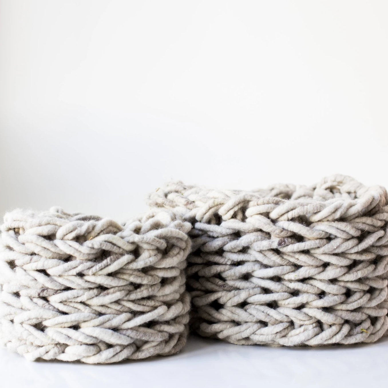 Arm Knit Baskets Pattern