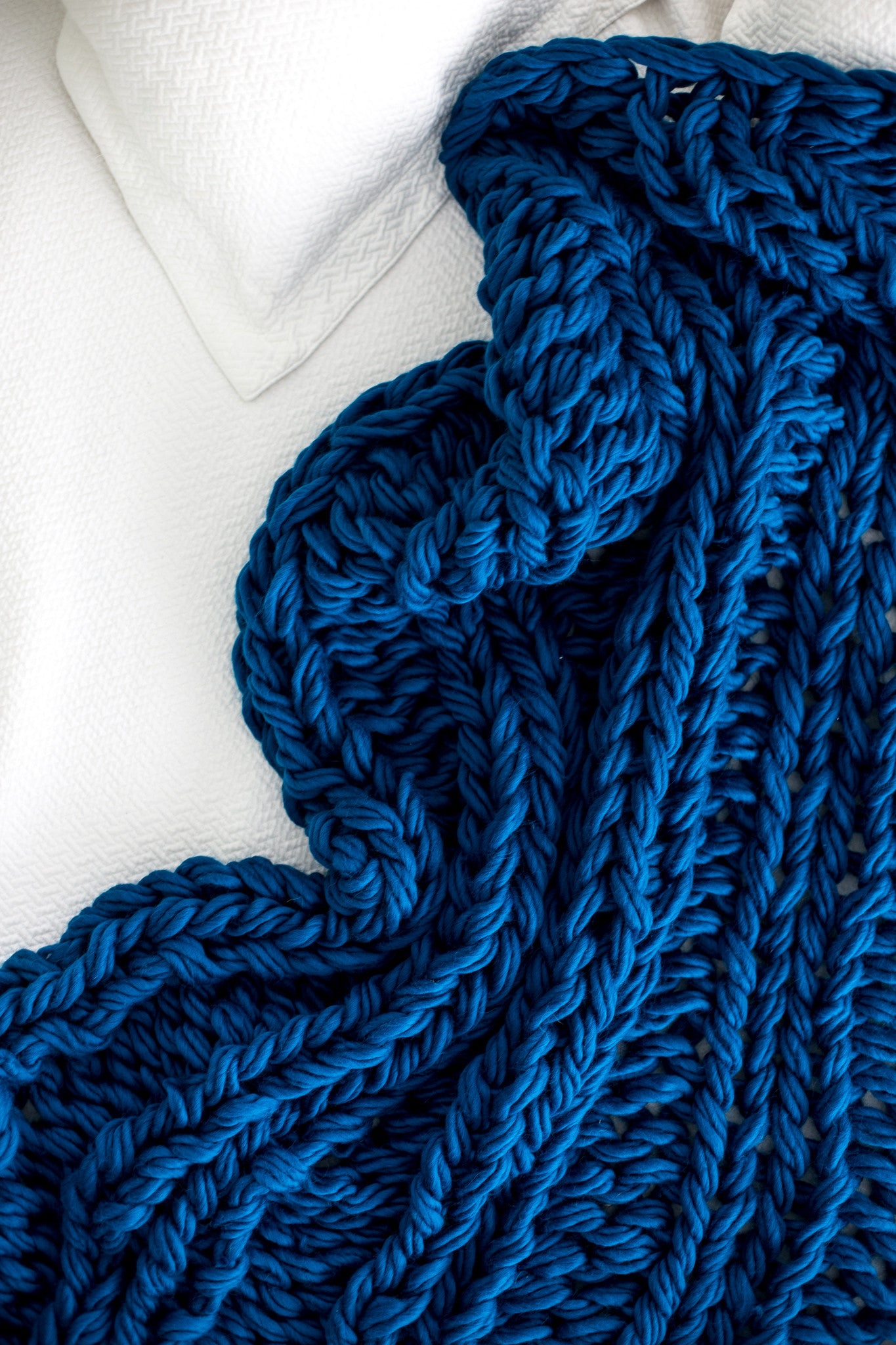 Arm Knit Ribbed Blanket Pattern