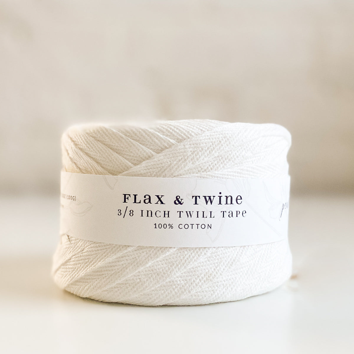 Flax & Twine Cotton Twill Tape 3/8 Inch