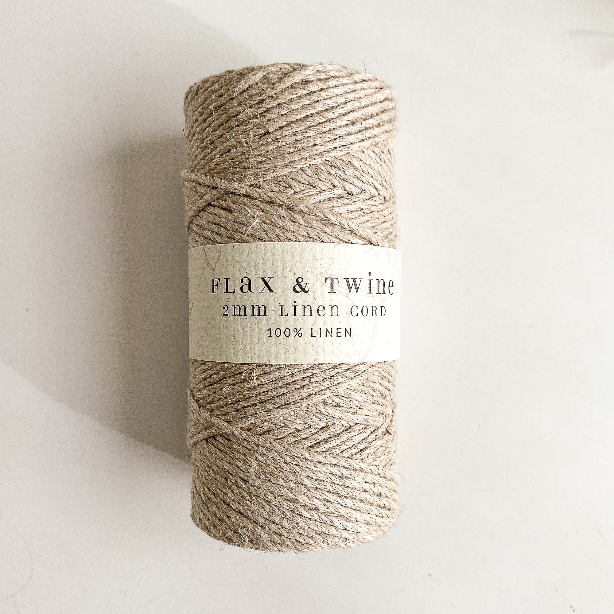 2XL twisted jute and natural linen rope cable, 2x0,75 cable