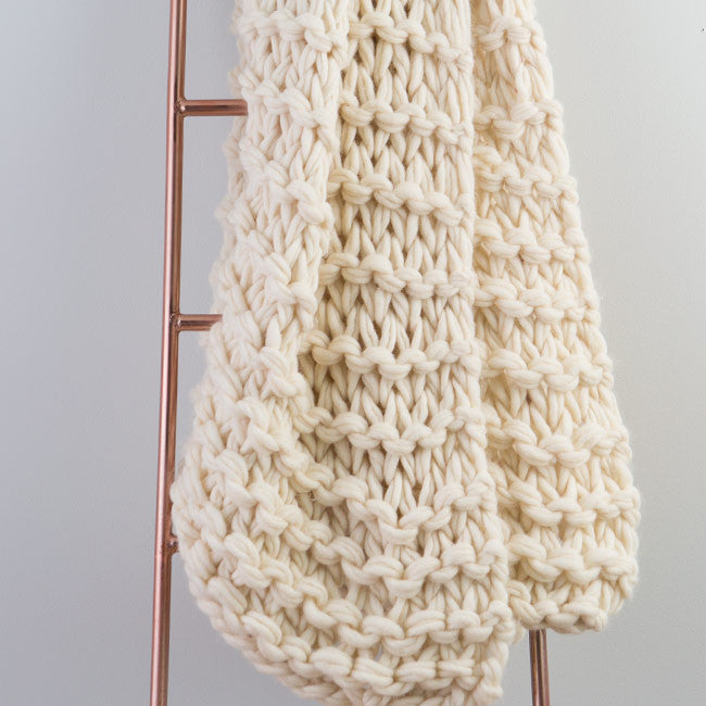 Big Garter Stitch Arm Knit Throw Kit