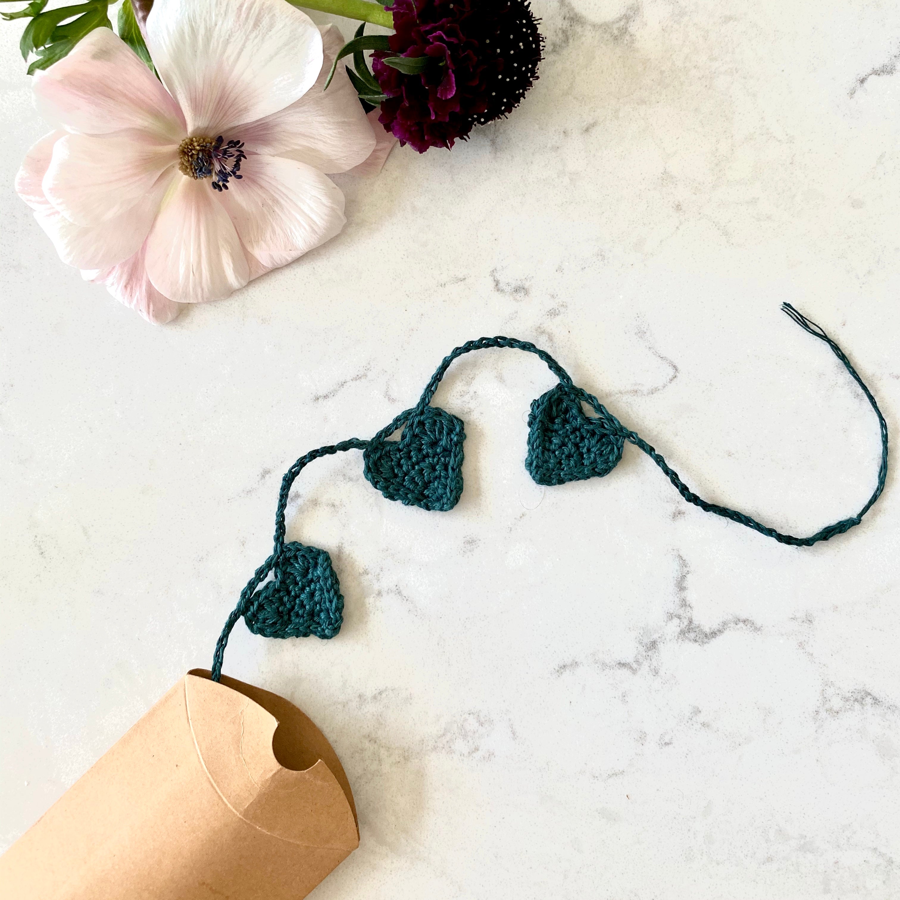 Tiny Crochet Heart Garland Kit