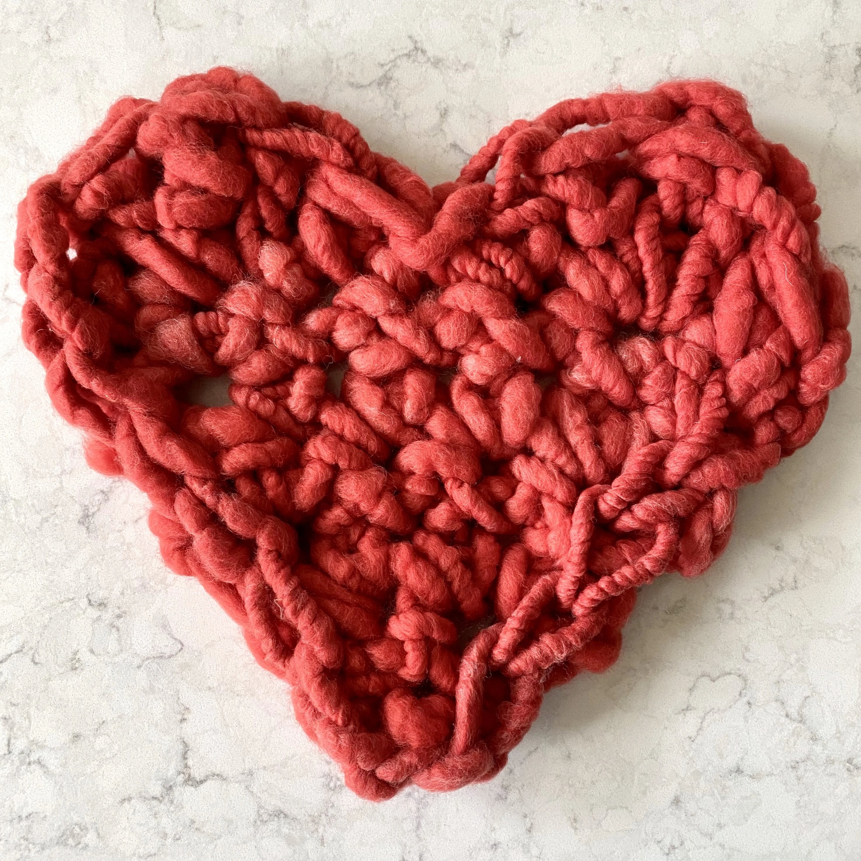 Giant Hand Crocheted Heart Pattern & Video