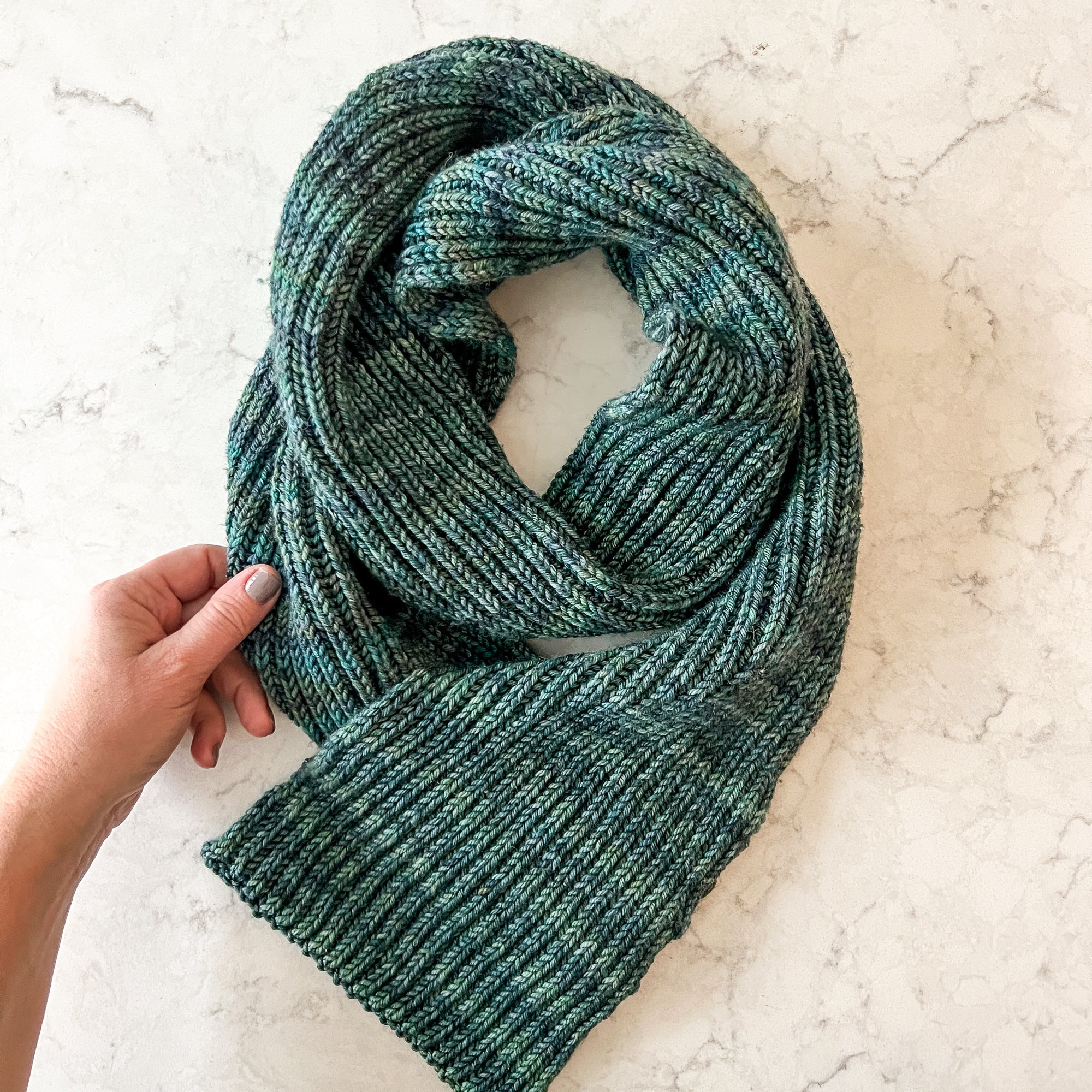 Learn To Knit Brioche Scarf Pattern – Flax & Twine