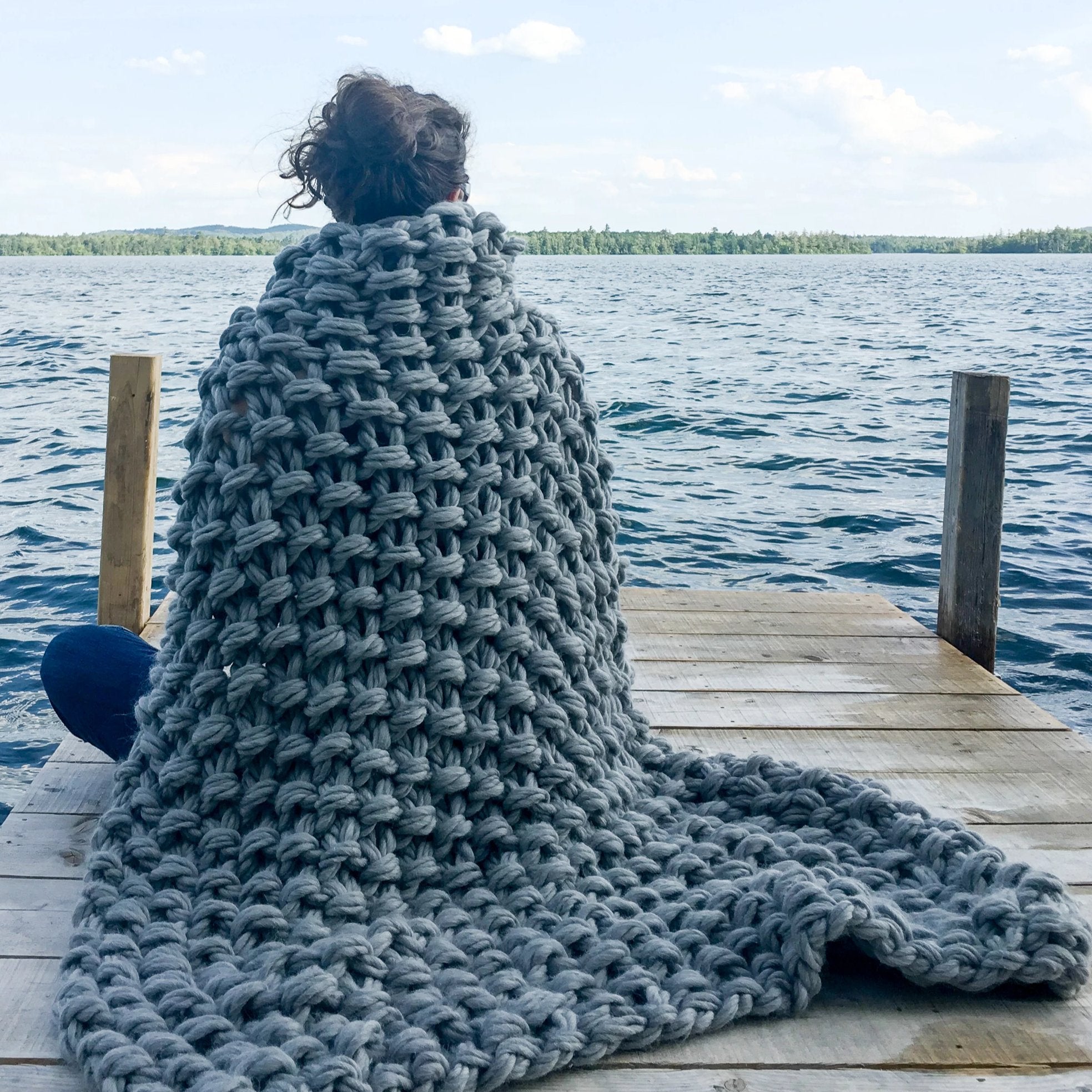 Chunky arm knit online blanket pattern