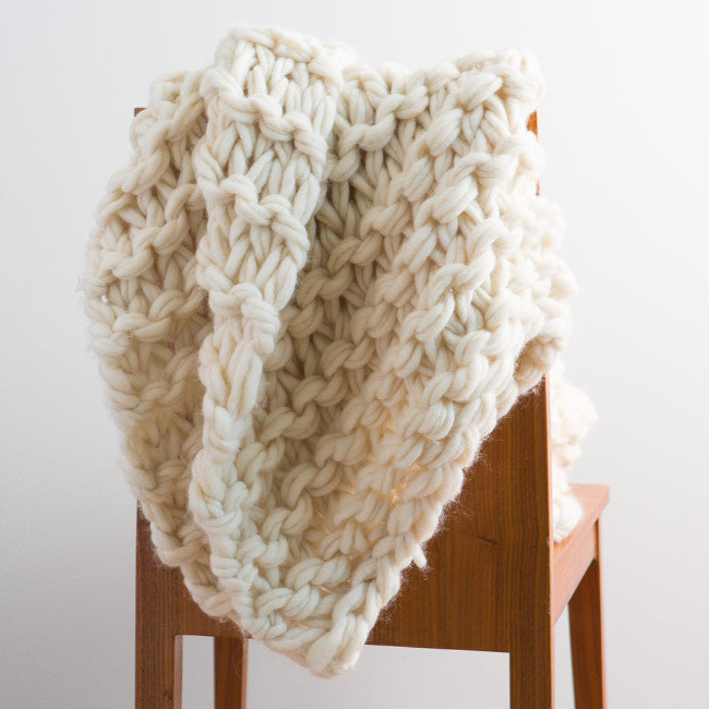 Arm Knit Garter Stitch Blanket Pattern