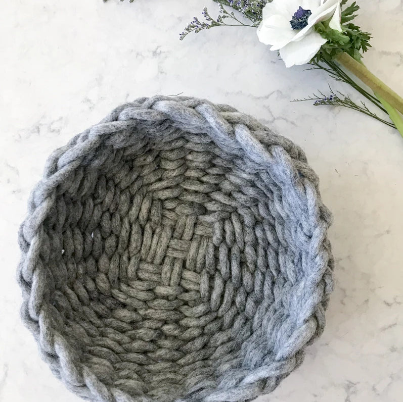 Britt Felted Wool Woven Bowl Pattern