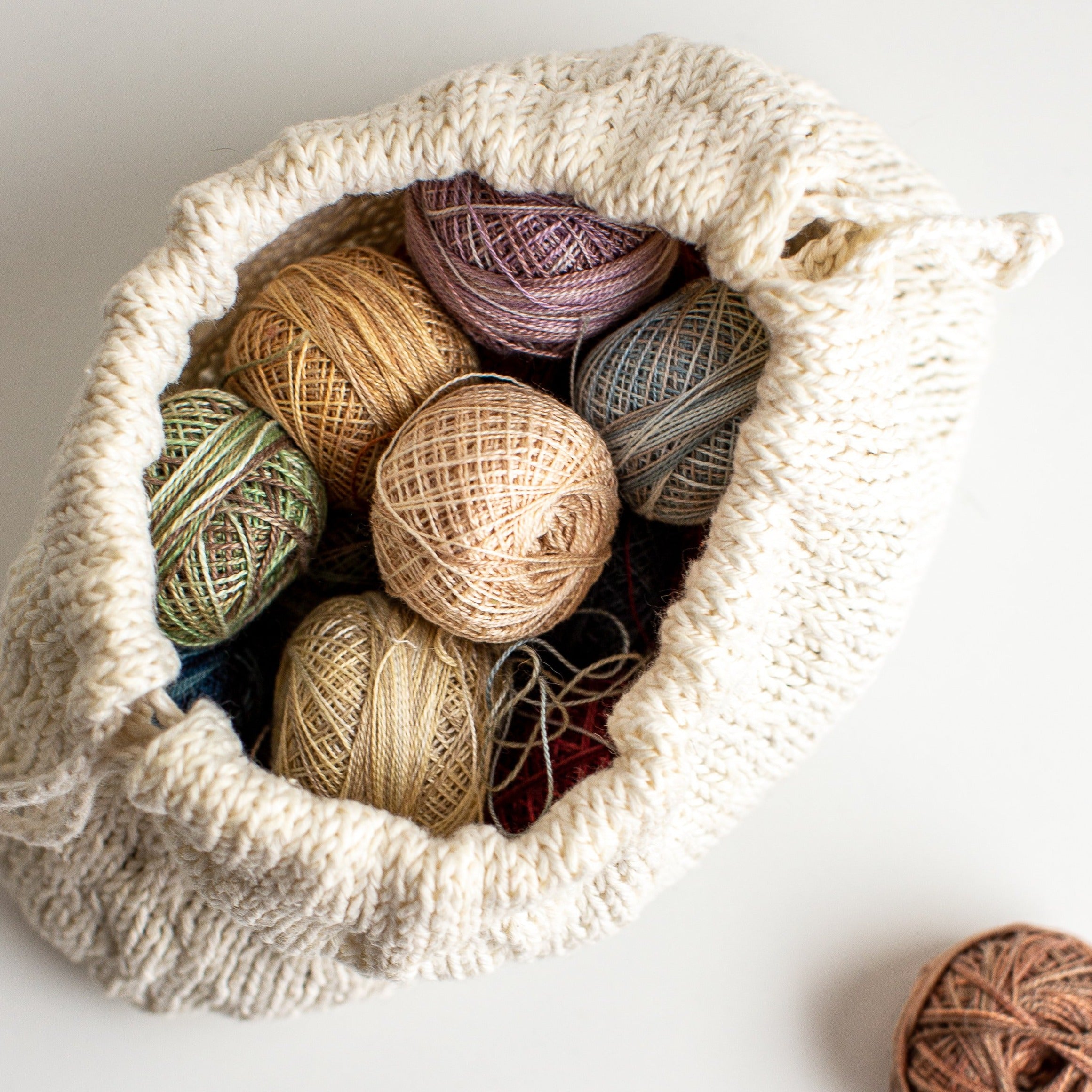 Knitting Basket with Lid