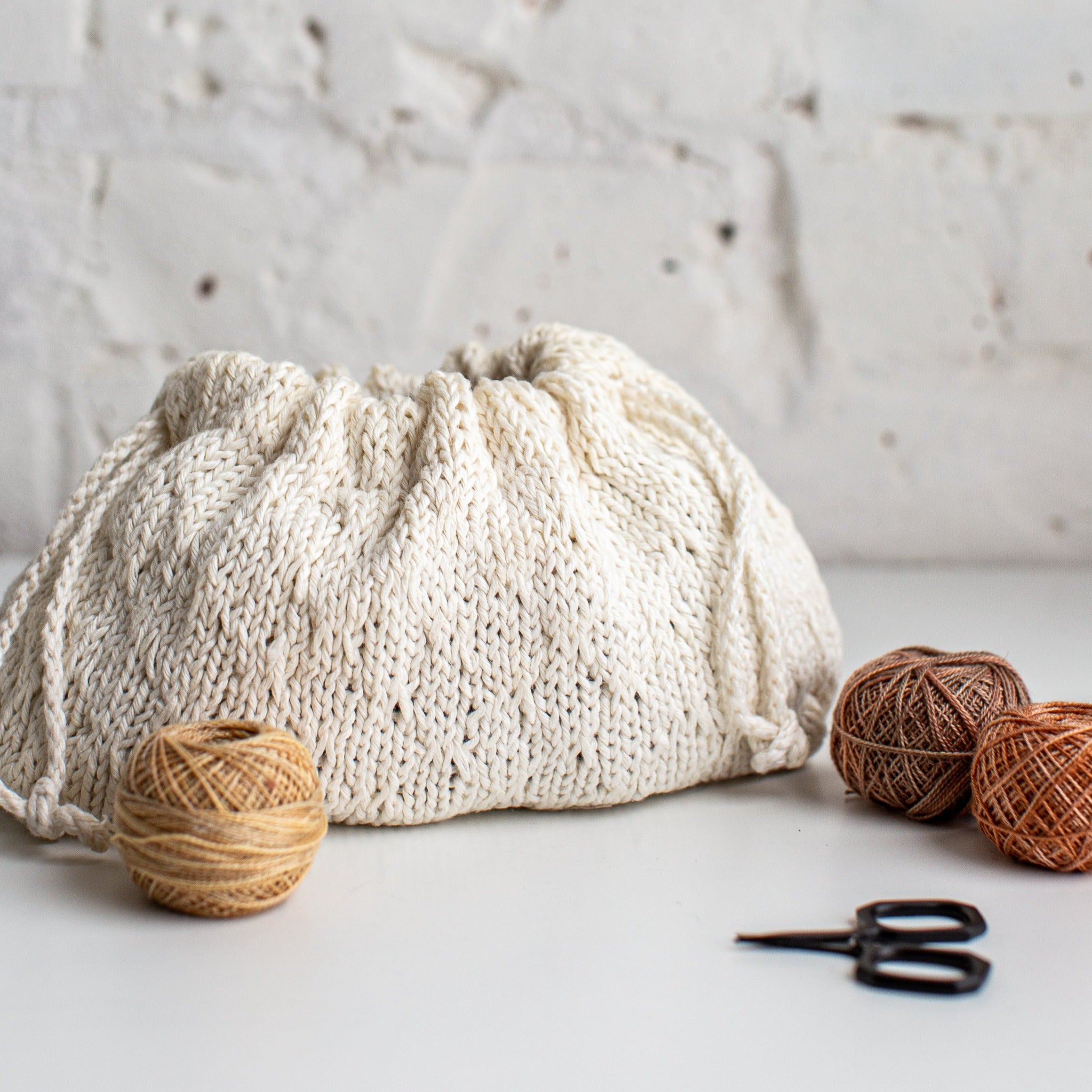 Mini drawstring bag online pattern