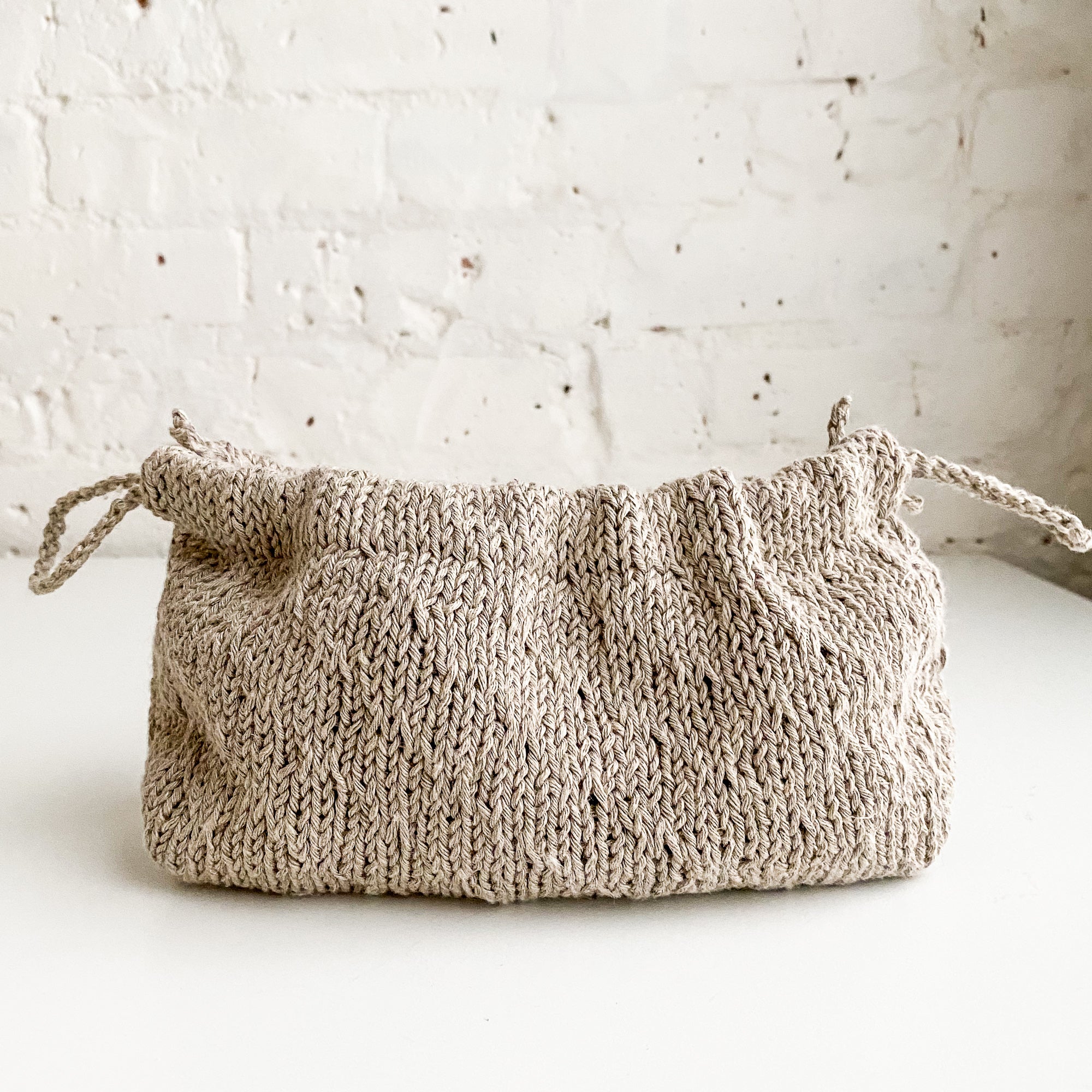 Trellis Stitch Drawstring Bag Set Kit