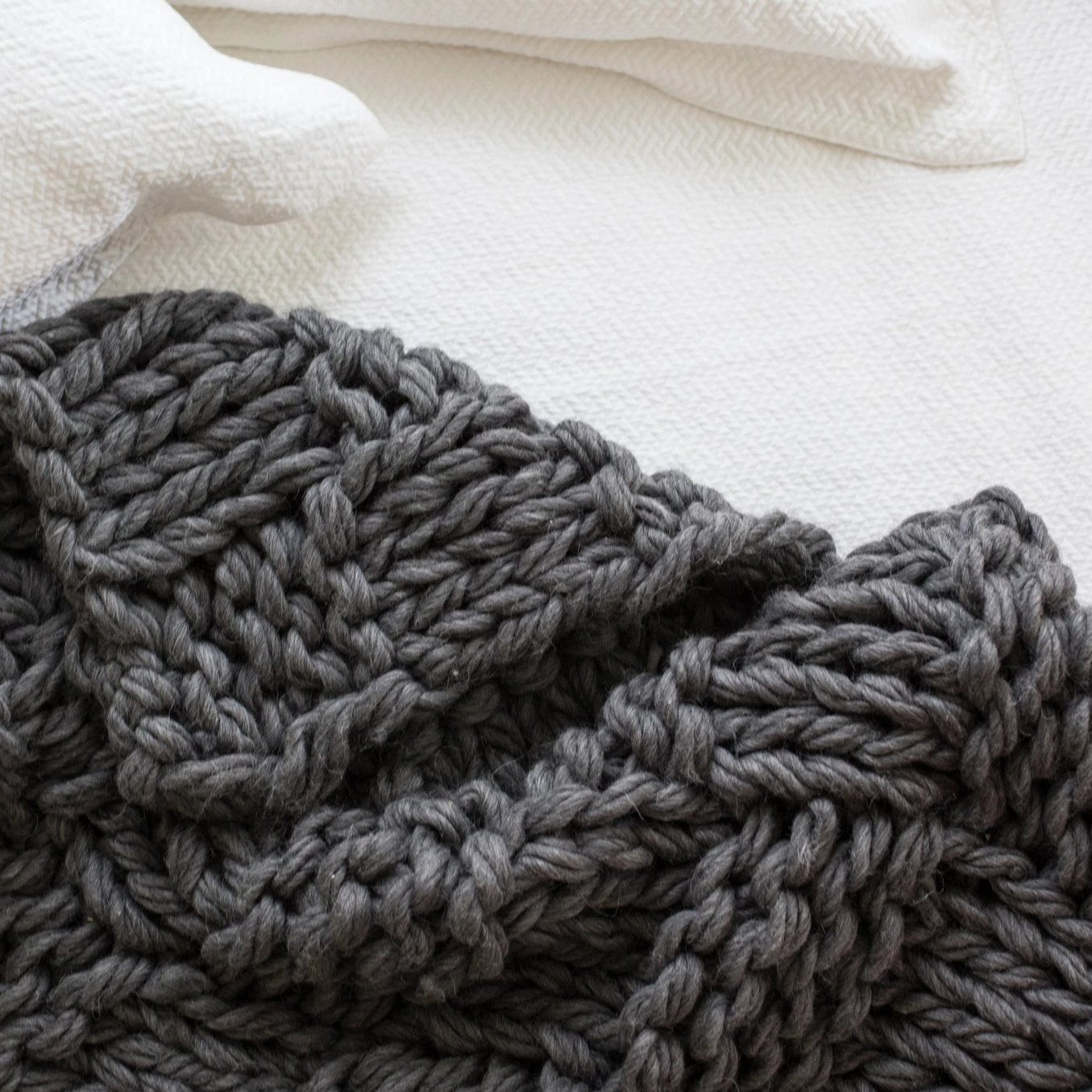 Arm Knit Chunky Basketweave Blanket Kit