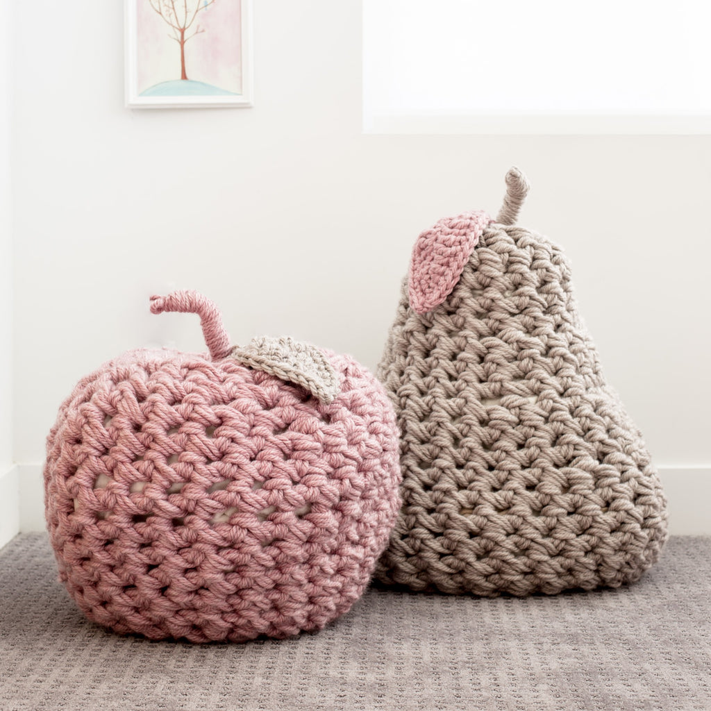 Giant Apple and Pear Pouf Pattern