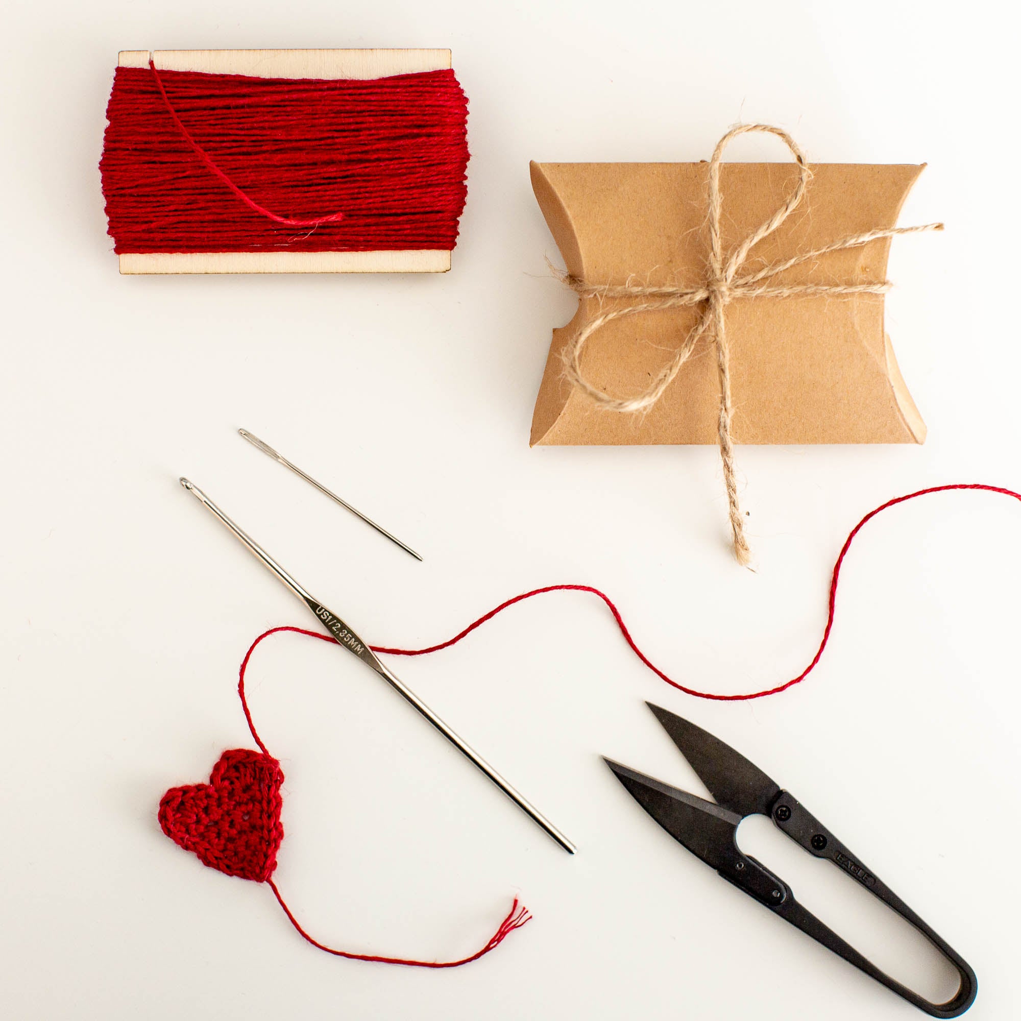 Tiny Crochet Heart Garland Kit