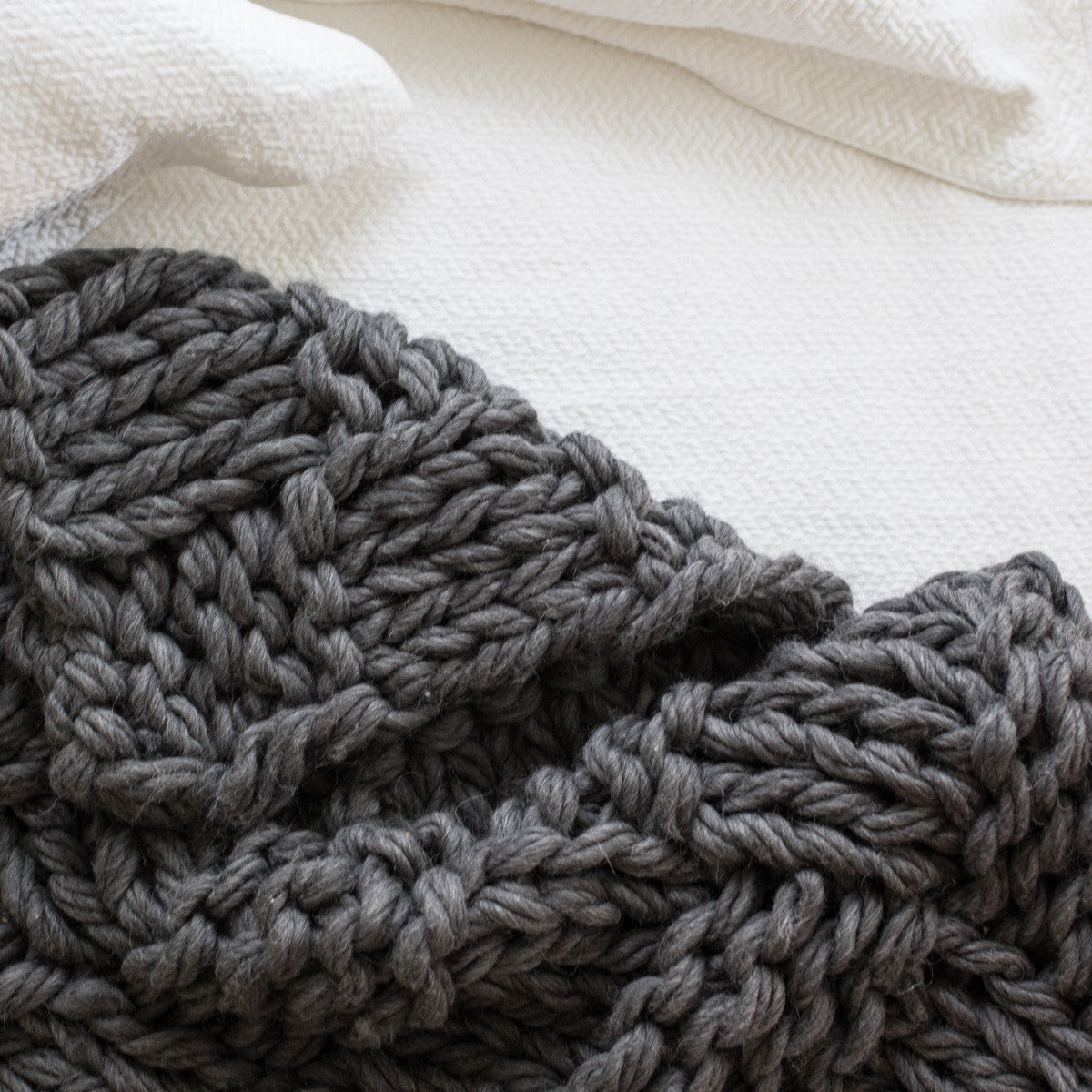 Arm Knit Chunky Basketweave Blanket Pattern