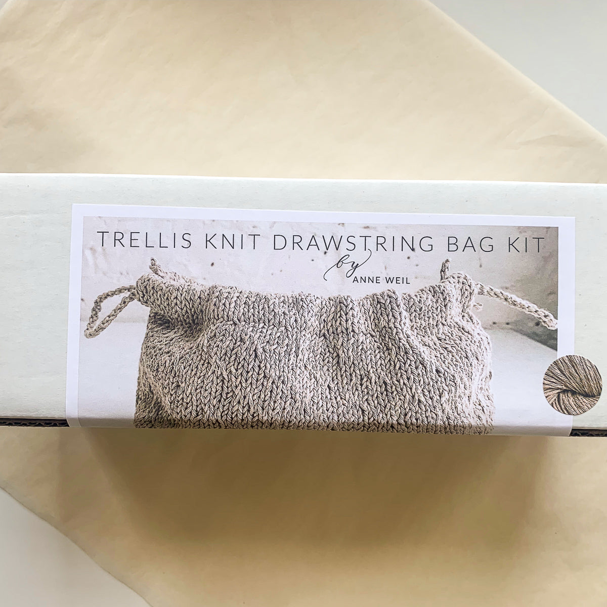 Trellis Stitch Drawstring Bag Kit